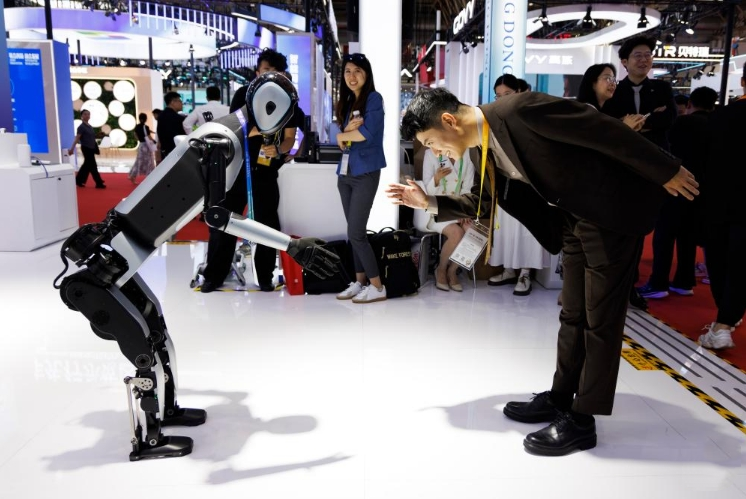 A glimpse of pavilions at China's supply chain expo in Beijing