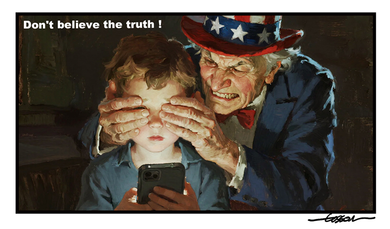 Blindfolded American people
