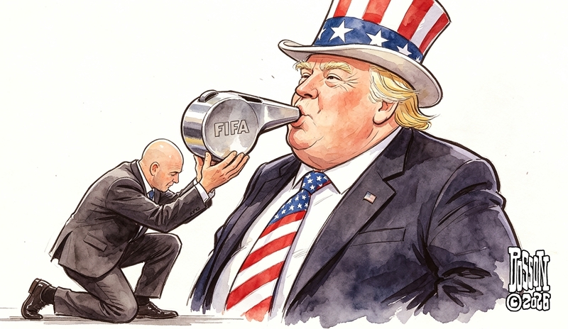 Infantino Whistles for Trump