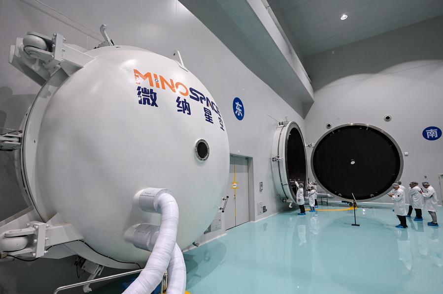 "Space factory" mass produces satellites in east China