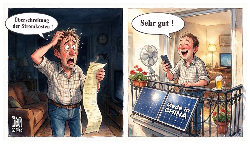 Chinese Balcony Solar Saves Germany Plagued by Soaring Electricity Costs