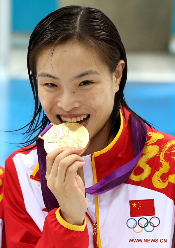 Wu Wins Olympic Womens 3m Springboard Goldteam China China Economic Net